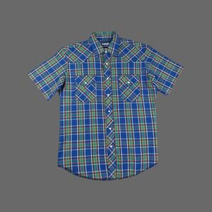 Wrangler Pearl Snap Western Shirt Multicolor SS Men’s M EUC